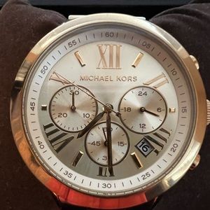 Michael Kors Woman’s Chronograph Gold-Tone Steel Bracelet Watch